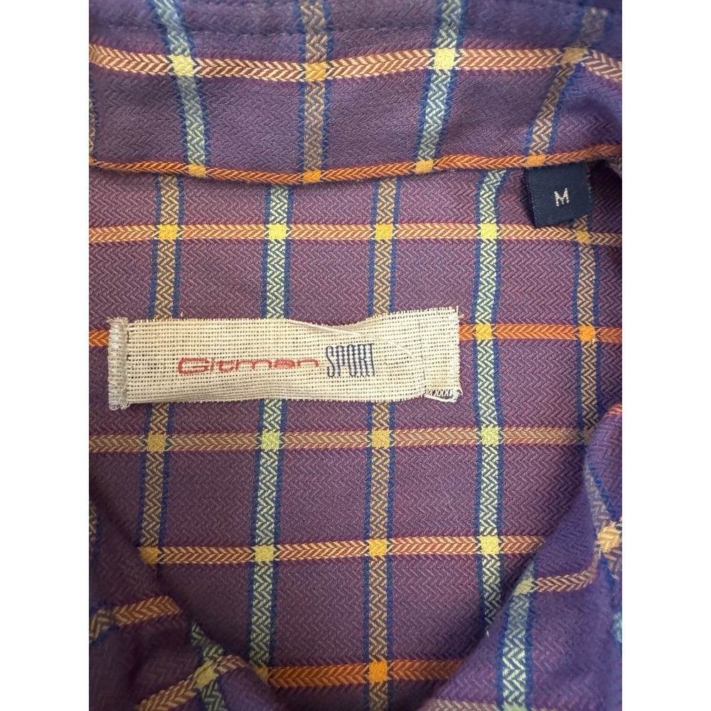 Gitman Sport Men Medium Plaid Cotton Button Up Shirt USA - Picture 5 of 9